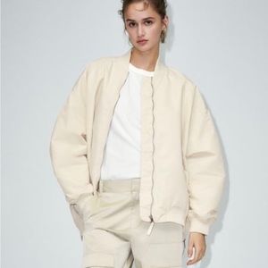 Never worn Zara oversized bomber jacket